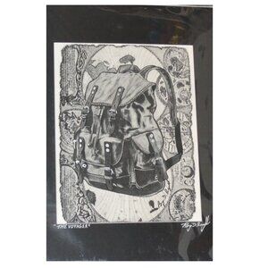 Hand Drawn Artwork " The Voyager " By Bryn D Reynolds Matted Signed